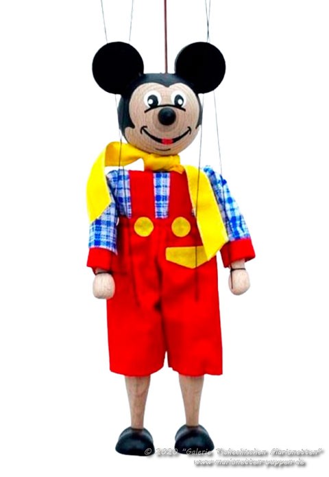 Mickey Mouse dřevěná loutka